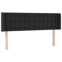 Hoofdbord LED 147x16x78/88 cm kunstleer zwart - thumbnail