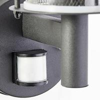 Brilliant Zwarte buitenlampDetroit met sensor - 96463/76 - thumbnail
