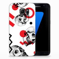 Silicone Back Case Samsung Galaxy S7 Edge Skull Red - thumbnail