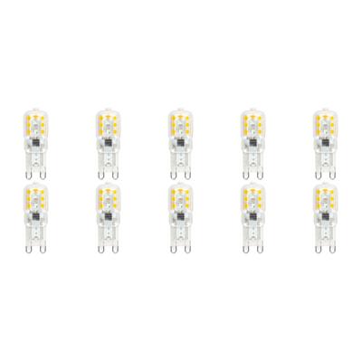 LED Lamp 10 Pack - Velvalux - G9 Fitting - Dimbaar - 3W - Helder/Koud Wit 6000K - Transparant | Vervangt 32W