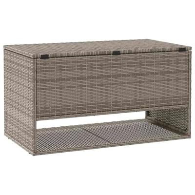 Opbergbox voor buiten 100x55x55,5 cm poly rattan grijs