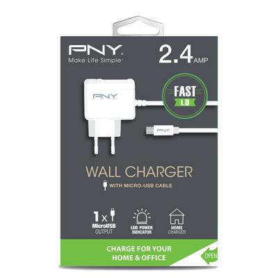 PNY Wall Charger 12W with Micro-USB cable