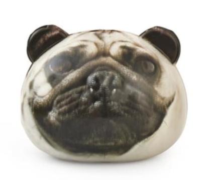 Kikkerland Stressbal Hond 8 X 7 Cm Polyurethaan Wit/grijs