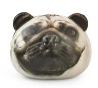 Kikkerland Stressbal Hond 8 X 7 Cm Polyurethaan Wit/grijs - thumbnail