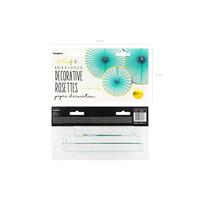 Decoratieve Rozetten Mint Met Gouden Rand (3st) - thumbnail