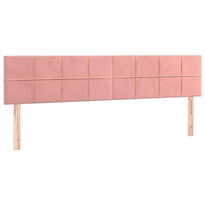 Boxspring met matras fluweel roze 160x200 cm