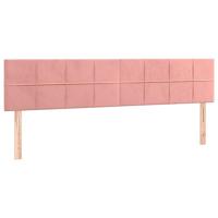Boxspring met matras fluweel roze 160x200 cm - thumbnail