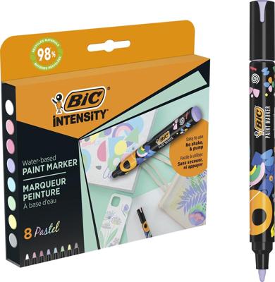 Paintmarker bic intensity pastel assorti 8 stuks