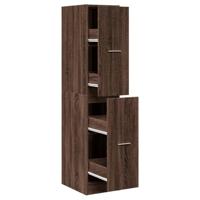 Apothekerskast 30x41x144,5 cm bewerkt hout bruin eikenkleurig - thumbnail