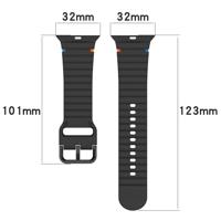 By Qubix - Wave sportband - Zacht paars - Compatible met Apple Watch 38mm / 40mm / 41mm / 42mm - Compatible Apple watch bandjes - thumbnail