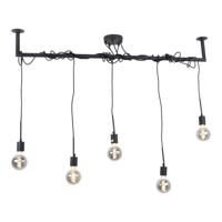 Urban Interiors Hanglamp 'Bar' 5-lamps, kleur Zwart - thumbnail