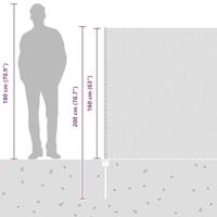 VidaXL Hek met paal grijs 1,6 x 10 m staal en pvc - thumbnail