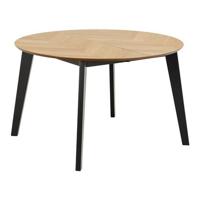 Bendt Uitschuifbare Ronde Eettafel 'Maso' Eiken visgraat, 120 x 120 - 198cm - thumbnail