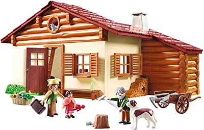 Heidi - Heidi met grootvader bij de alpenhut Constructiespeelgoed