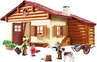 Heidi - Heidi met grootvader bij de alpenhut Constructiespeelgoed - thumbnail