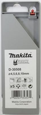 Makita D-30508 HSS Metaal-spiraalboorset 5-delig 1 set(s)