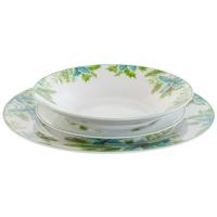 Serviesset DKD Home Decor Wit Groen Porselein Blad van een plant Kerstmis 27 x 27 x 2 cm 18 Onderdelen - thumbnail