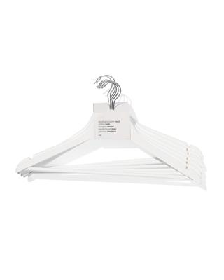 HEMA Kledinghangers wit hout - 6 stuks