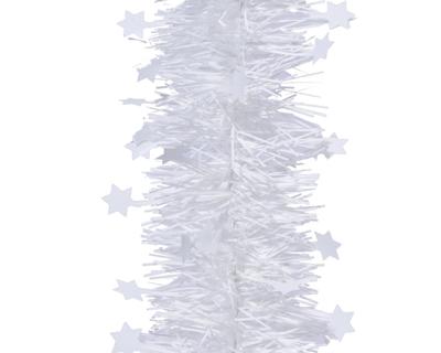 Sterguirlande glans winterwit