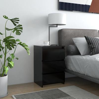Nachtkastjes 2 st 40x35x62,5 cm spaanplaat zwart