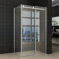 Douchecabine Wiesbaden rechthoek schuifdeur 120x80cm 8mm NANO coating - thumbnail