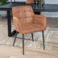 Livingfurn Eetkamerstoel Bronco Cognac 85 x 62 x 64 - thumbnail