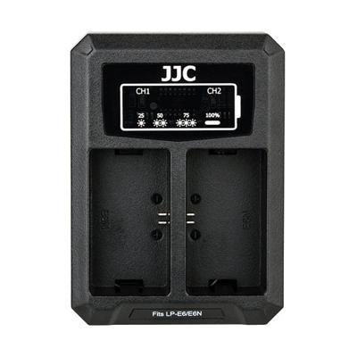 JJC DCH LPE6 USB Dual Battery Charger (voor Canon LP E6 / LP E6N accu)