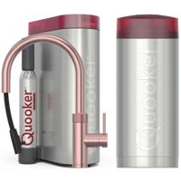 Quooker Flex Round Keukenkraan Set - Kokend Warm- en Koud Water - Uittrekbare Slang - Rosé Koper - Inclusief COMBI Reservoir & CUBE - Direct Gekoeld Bruisend Water - thumbnail