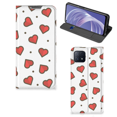 OPPO A73 5G | Hoesje met Magneet | Hearts OPPO A73 5G | Hoesje met Magneet | Hearts