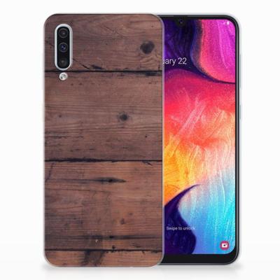 Samsung Galaxy A50 | Bumper Hoesje | Old Wood