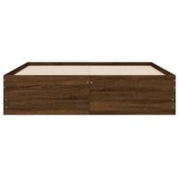 Bedframe met lades bewerkt hout bruin eikenkleur 120x190 cm - thumbnail