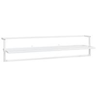 VidaXL Handdoekenrek 95x25x22 cm ijzer wit - thumbnail