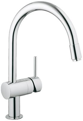 GROHE Minta Keukenkraan - hoog - draaibare/uittrekbare ronde uitloop - chroom 32918000 GROHE Minta Keukenkraan - hoog - draaibare/uittrekbare ronde uitloop - chroom 32918000