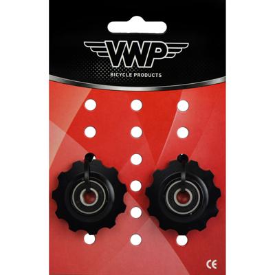 VWP set derailleurwieltjes 11t. pul-110 chromo lagers
