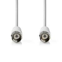 Nedis Satelliet- en Antennekabel | F-Male | F-Male | Vernikkeld | 75 Ohm | Dubbel Afgeschermd | 10.0 m | Rond | PVC | Wit | Label - CSGL41000WT100 - thumbnail
