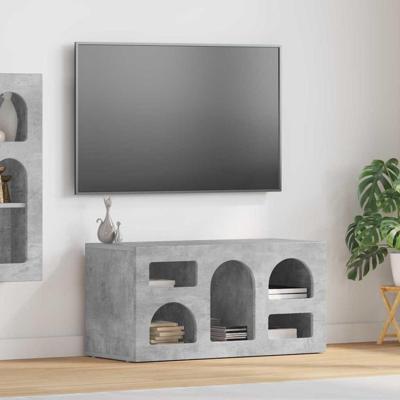 TV-kast Beton Grijs 80 x 35 x 40 cm Bewerkt hout