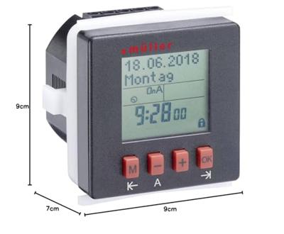 Müller 21812 Fronttafelinbouw-schakelklok Digitaal Dagprogramma, Weekprogramma IP20