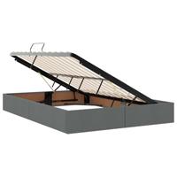 Opbergbed met matras Donkergrijs 140 x 190 cm Polyester - thumbnail