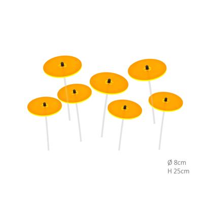 7 stuks! Zonnevangers Geel klein 25x8 cm Cazador Del Sol - Cazador del sol