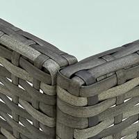 4-delige Loungeset met kussens poly rattan grijs - thumbnail