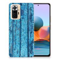 Xiaomi Redmi Note 10 Pro | Bumper Hoesje | Wood Blue - thumbnail