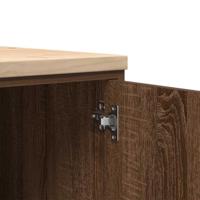 Garagekast 30x51x85 cm massief grenenhout bruin eikenkleurig - thumbnail