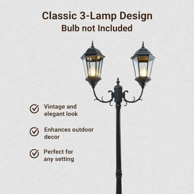 VidaXL Tuinverlichting brons 68 x 20 x 235 cm aluminium en glas