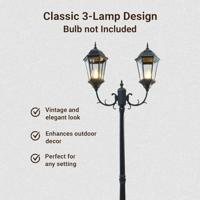 VidaXL Tuinverlichting brons 68 x 20 x 235 cm aluminium en glas - thumbnail