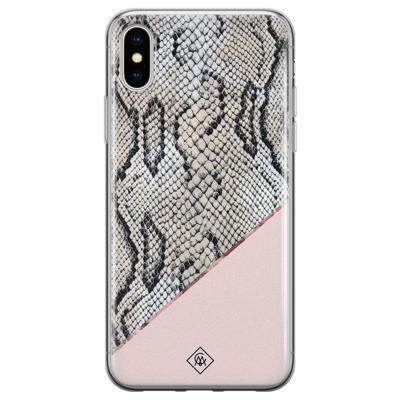 iPhone X/XS siliconen hoesje - Snake print iPhone X/XS siliconen hoesje - Snake print