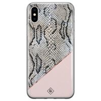 iPhone X/XS siliconen hoesje - Snake print - thumbnail