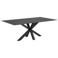 Sohome Eettafel 'Parker' Keramiek, 200 x 100cm, kleur Zwart - thumbnail