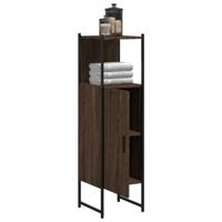 Badkamerkast 33x33x120,5 cm bewerkt hout bruin eikenkleurig - thumbnail