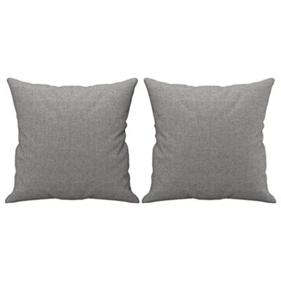 VidaXL Sierkussens 2 st 40x40 cm stof lichtgrijs VidaXL Sierkussens 2 st 40x40 cm stof lichtgrijs