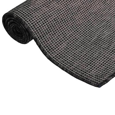 Buitenkleed platgeweven 200x280 cm grijs